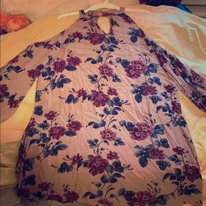 American eagle high collar off-the-shoulder dress